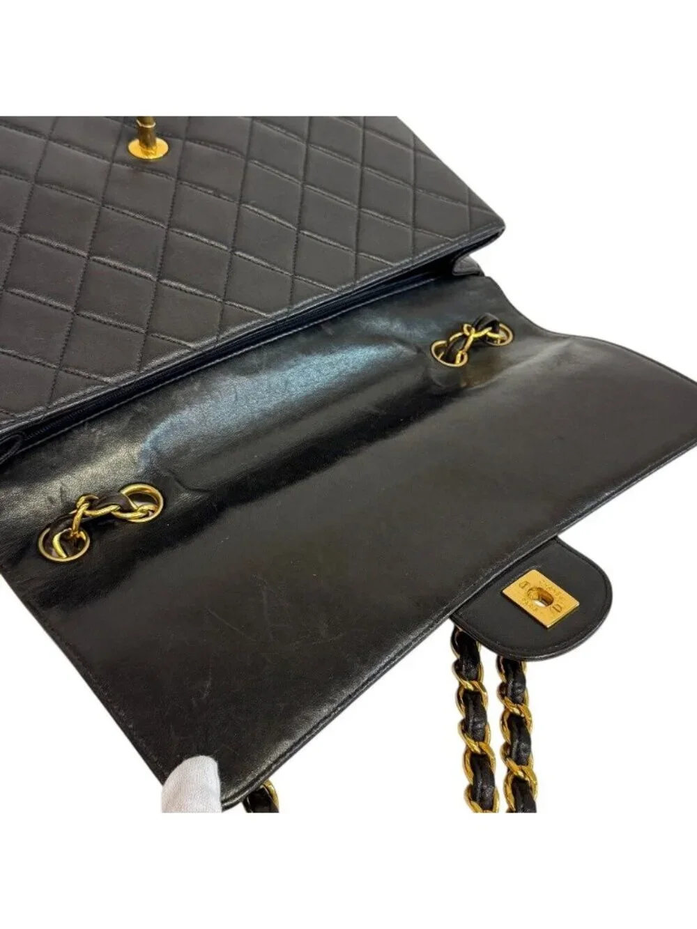Chanel Maxi Quilted Shoulder Bag Purse Crossbody Black